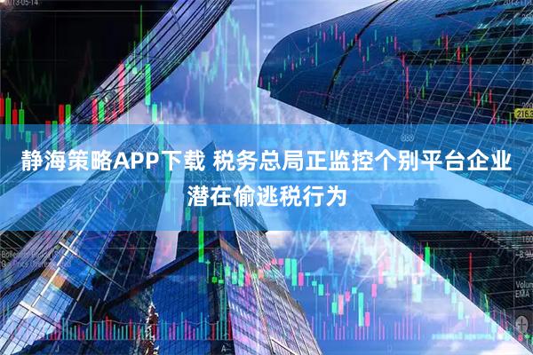 静海策略APP下载 税务总局正监控个别平台企业潜在偷逃税行为